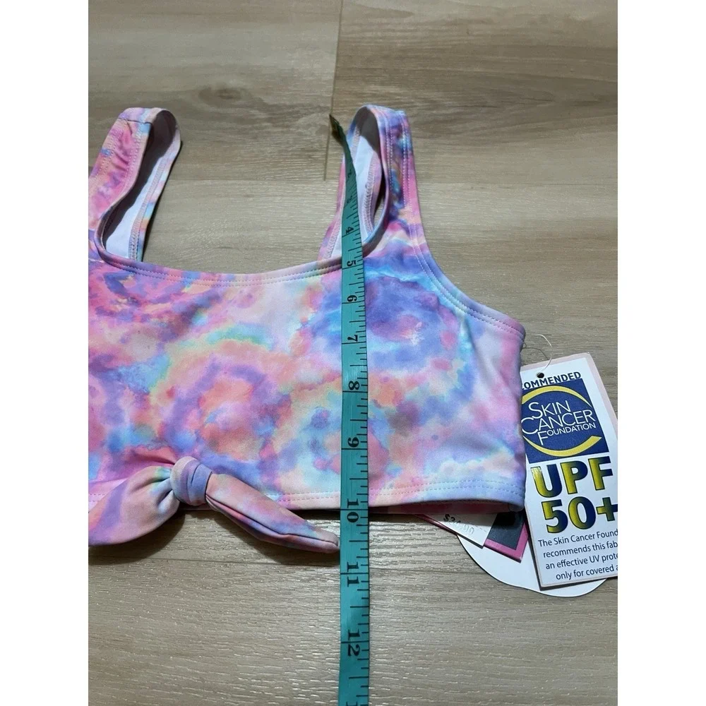 Andy & Evan Swimsuit Girls Size Small Top Pink Tie Dye New Swim‎ Knot Detail